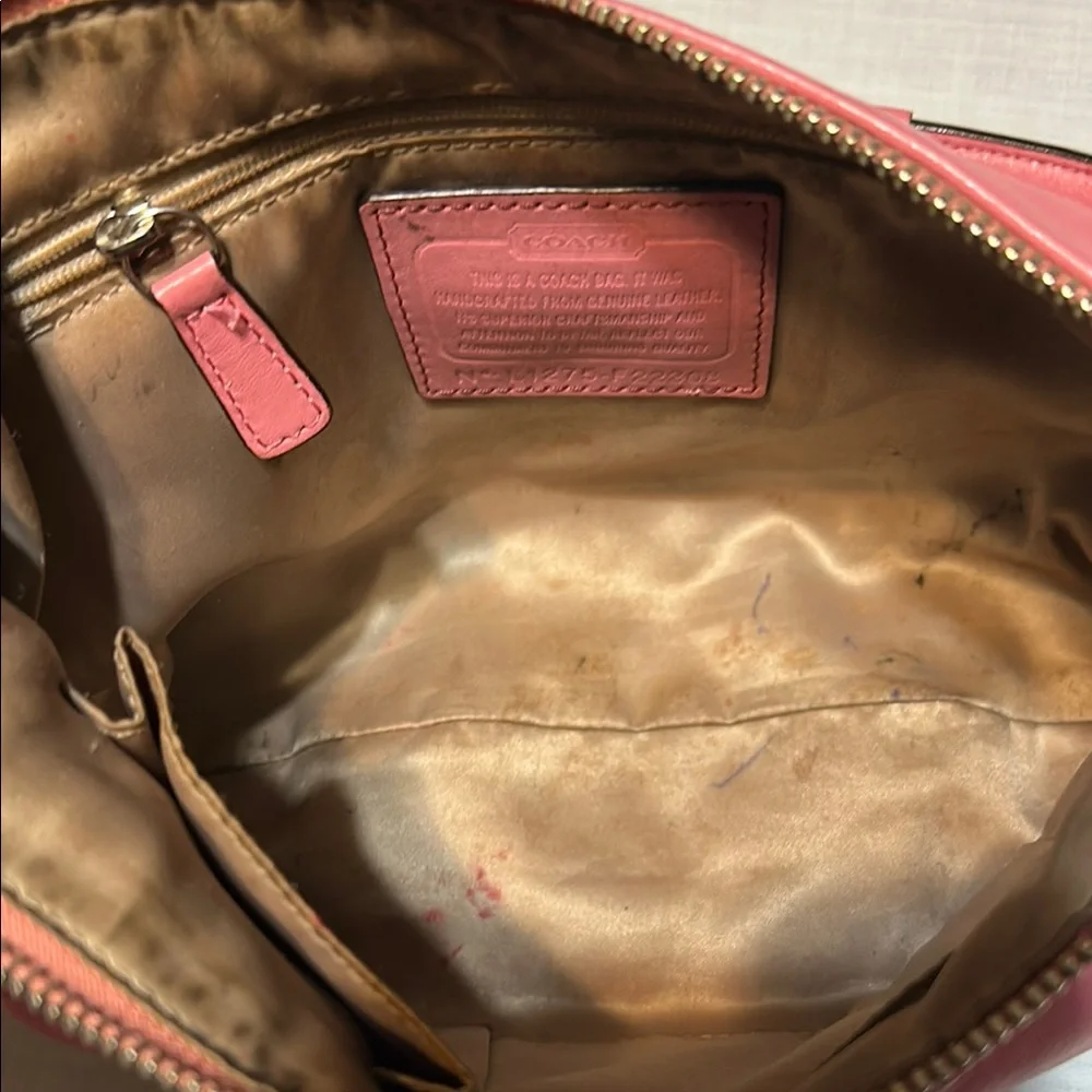 Coach Pink Leather Kristin Shoulder Women's Bag - Picture 9 of 10